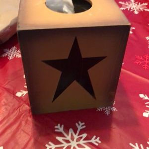 Wooden Amish tissue box cover